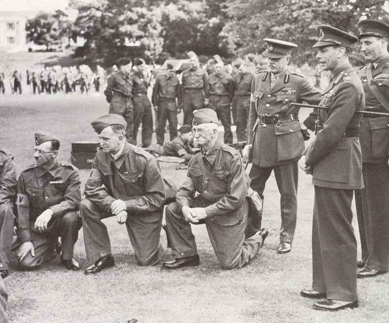 King George VI inspects men of the Home Guard
