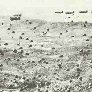 Dropping of paratroopers over southern France
