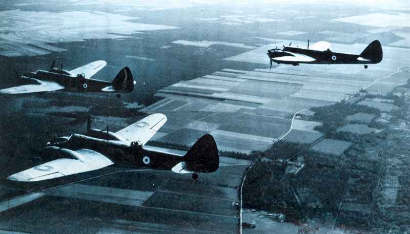 A trio of Bristol Blenheim IV bombers.