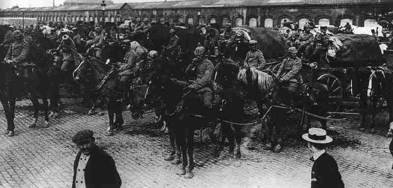 Diary August 20, 1914 28 German supply column Brussels 1