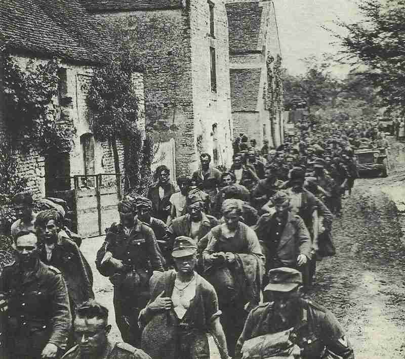 Column of German prisoners from Falaise Pocket