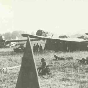 Airborne troops alongside their Waco CG-4A gliders