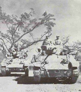 Chinese Stuart tanks on the Ledo road