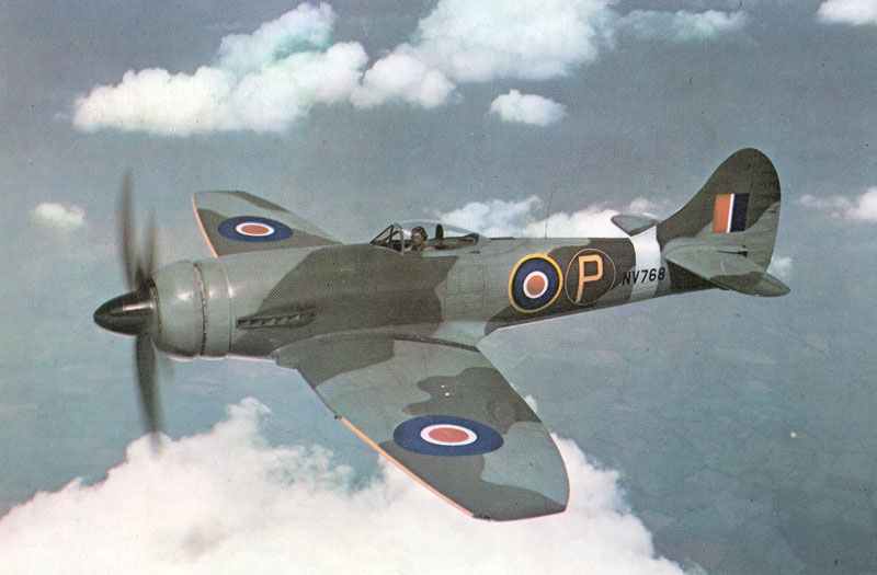 A fine color air to air picture from a Hawker Tempest Mk VI