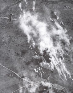 Stuka attacks field fortifications of the outer defence with board weapons