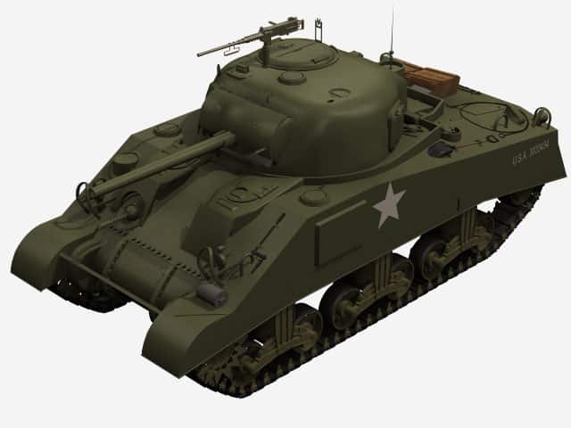 3d model of M4A3 Sherman