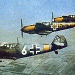 German Bf 109 E together with two Romanian Messerschmitt's