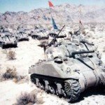 M4 Sherman tanks in manoeuvres