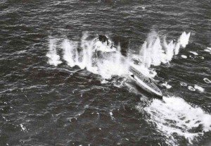 U-Boat attacked by Halifax bomber