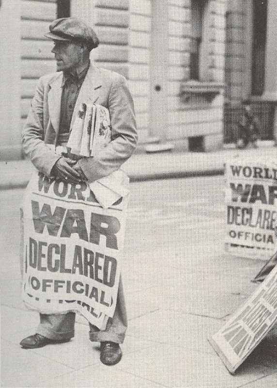 Diary September 3, 1939 18 A London newspaper seller has the grim news of September 3, 1939.