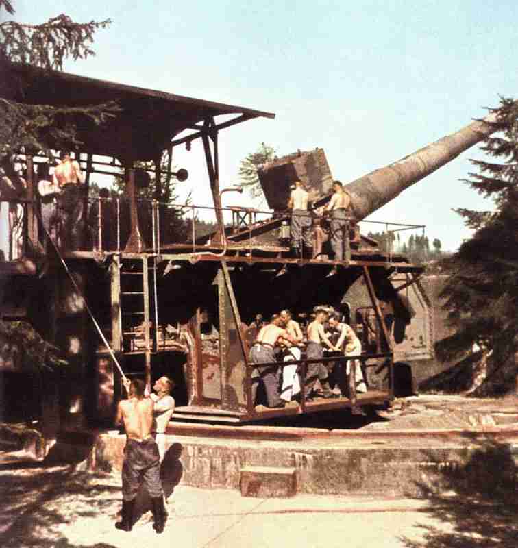 German long range artillery gun at Calais