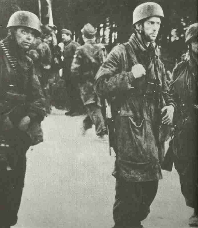 German paratroopers defending the frontier of East Prussia.