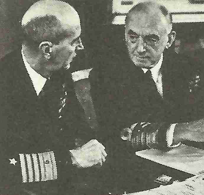 US Admiral King with First Sea Lord Sir Dudley Pound