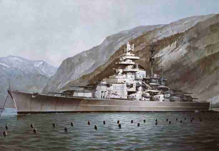 Battleship Tirpitz in Norway