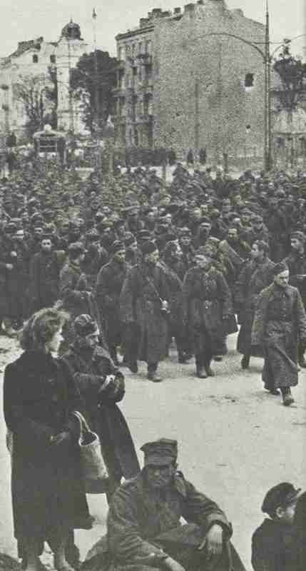 defenders of Warsaw are marching in captivity