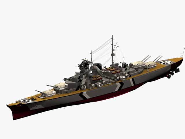 3d model Battleship Bismarck