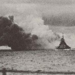 Bismarck fires on the retreating Prince of Wales