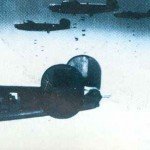 Bombs rain down from B-24Hs