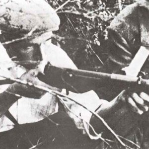 French resistance fighter using a Mark 2 Sten gun