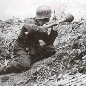 soldier preparing to fire a Panzerfaust