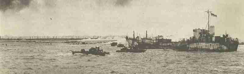 LCT lands troops on Walcheren