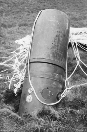 magnetic mine, which was dropped accidentally over land