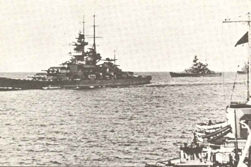 battlecruisers Gneisenau and Scharnhorst