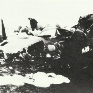 Pile of rubble of a downed B-17