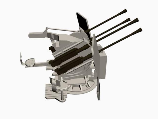 3d Model mm Flakvierling 38 Ww2 Weapons