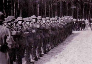 Wehrmacht soldiers in training