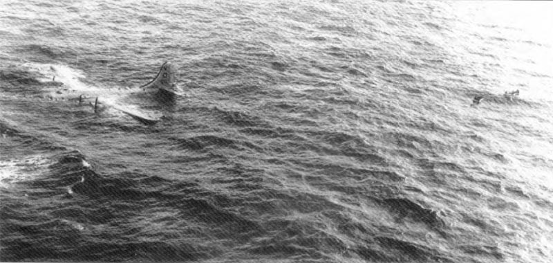 B-29 was forced down at sea