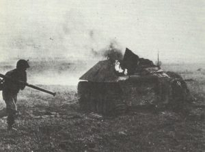 Hetzer tank destroyer killed by Bazooka