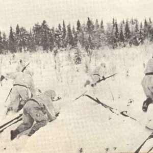 Finnish soldiers attacking