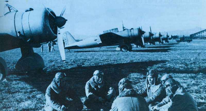 Pilots and observers of a Ki-30 Chutai