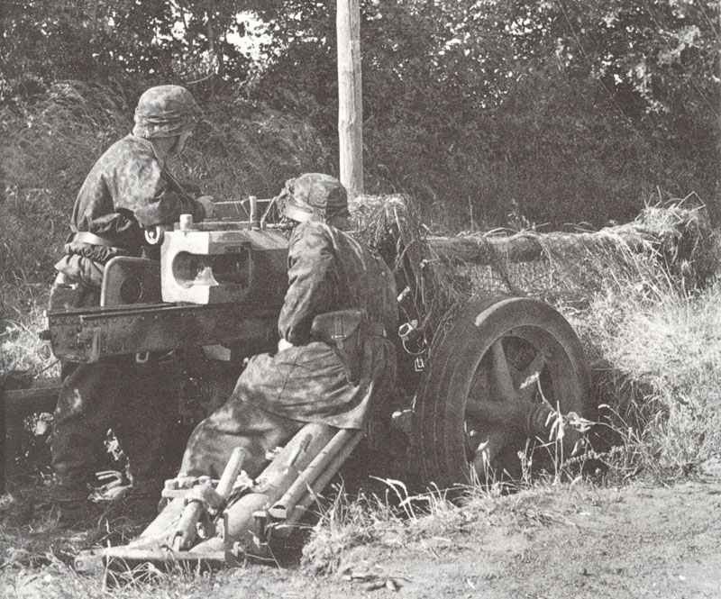 7.5cm AT gun of 12 SS 'Hitlerjugend' in Normandy