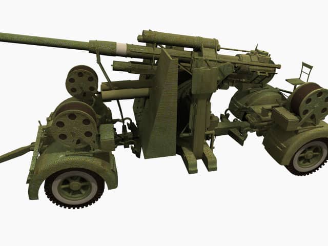 3D model of 88 mm Flak 36.