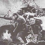 88 mm Pak 43/41 anti-tank gun in combat