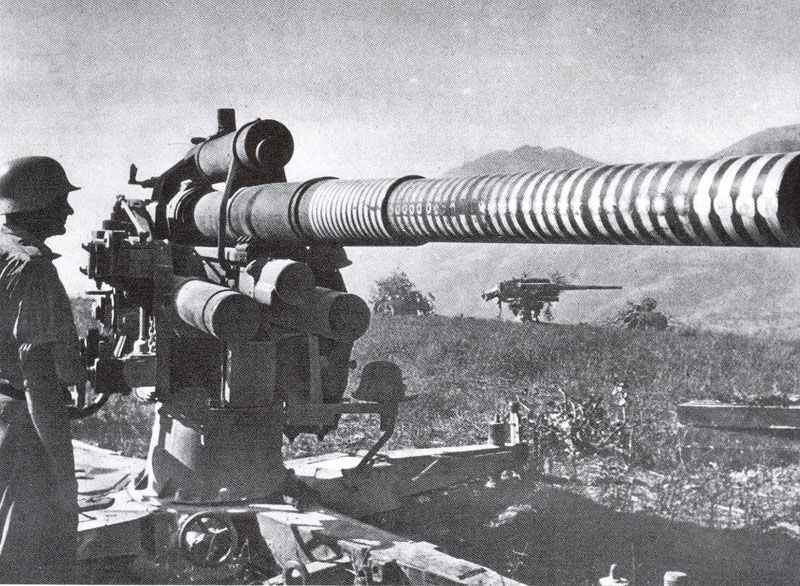 88 guns during the heavy fighting at Salerno