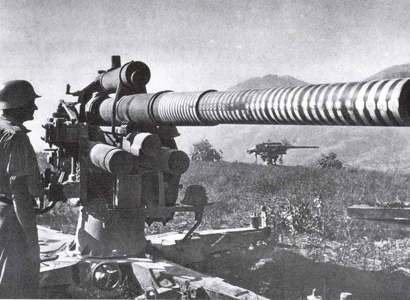 88 guns during the heavy fighting at Salerno