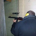 Firing with the PPSh at a shooting range.