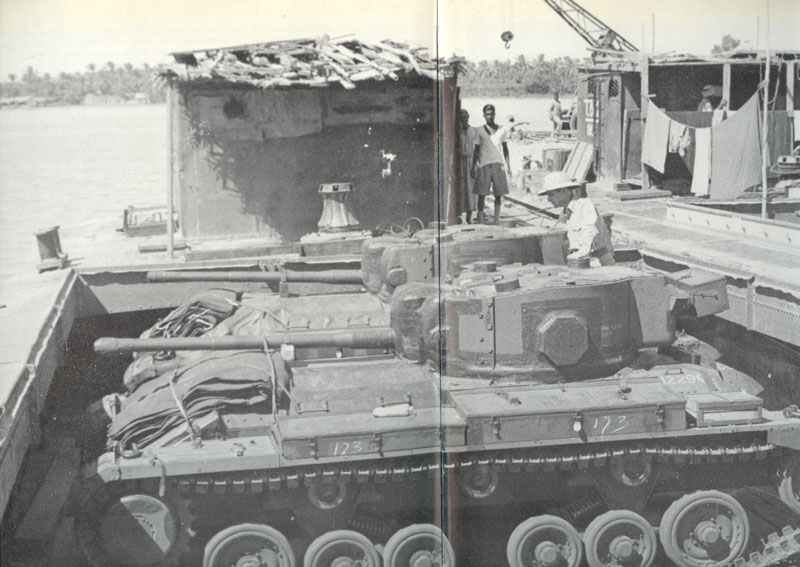 Valentine tanks in Iran during transit to Russia