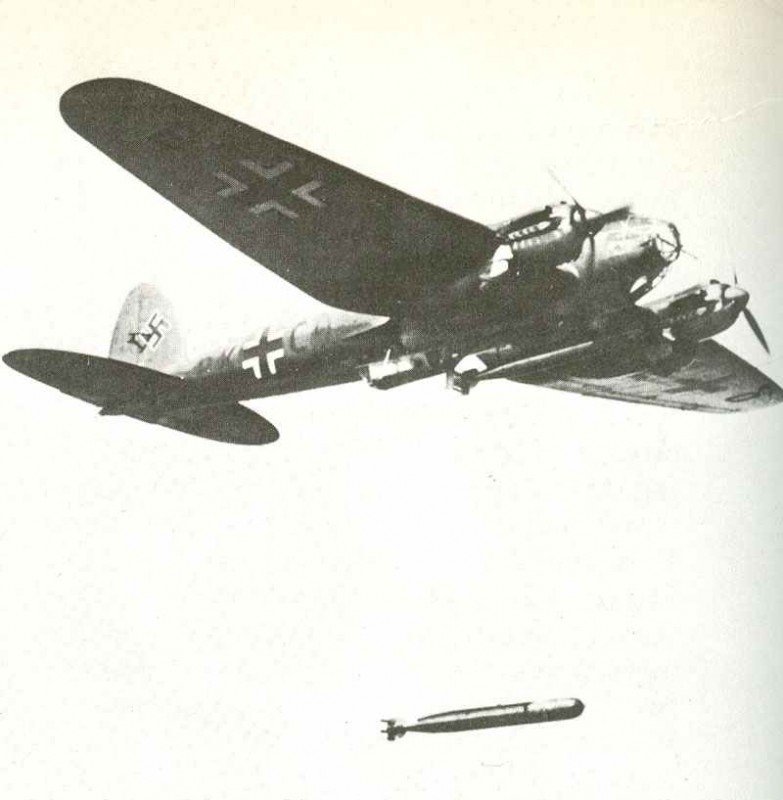 Diary February 3, 1940 28 He 111 releasing an 765kg torpedo