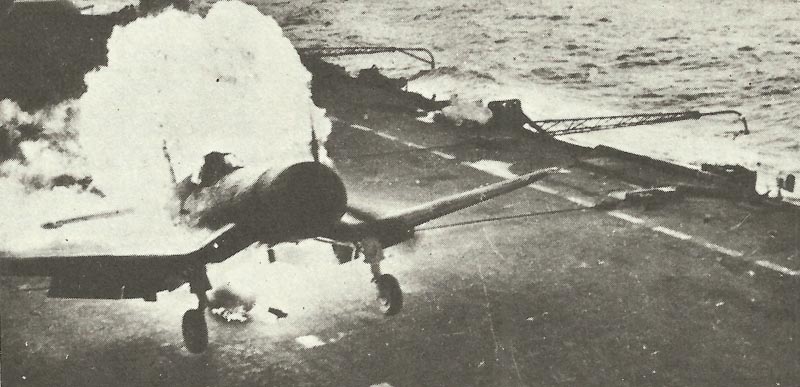 Corsair burns on British carrier