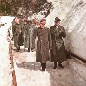 Hitler an Himmler at snowy Berghof