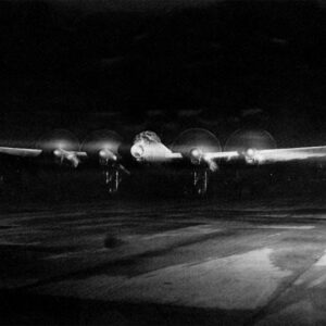 Lancaster before take-off run at night