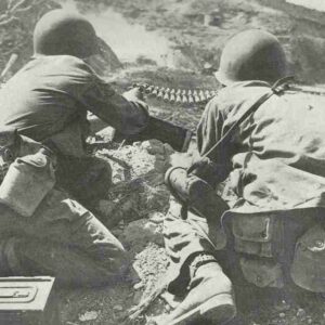 US soldiers prepare to shoot on Japanese on Corregidor
