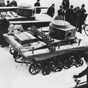 captured Russian T-37 light tanks