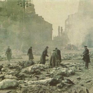 Burning bodies of Dresden victims
