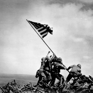 Flag rising Mt. Suribachi