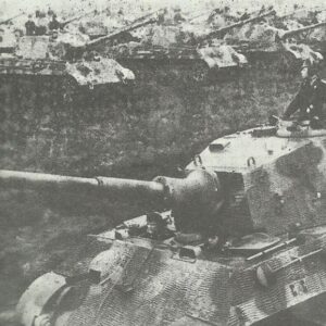 line-up of King Tiger tanks